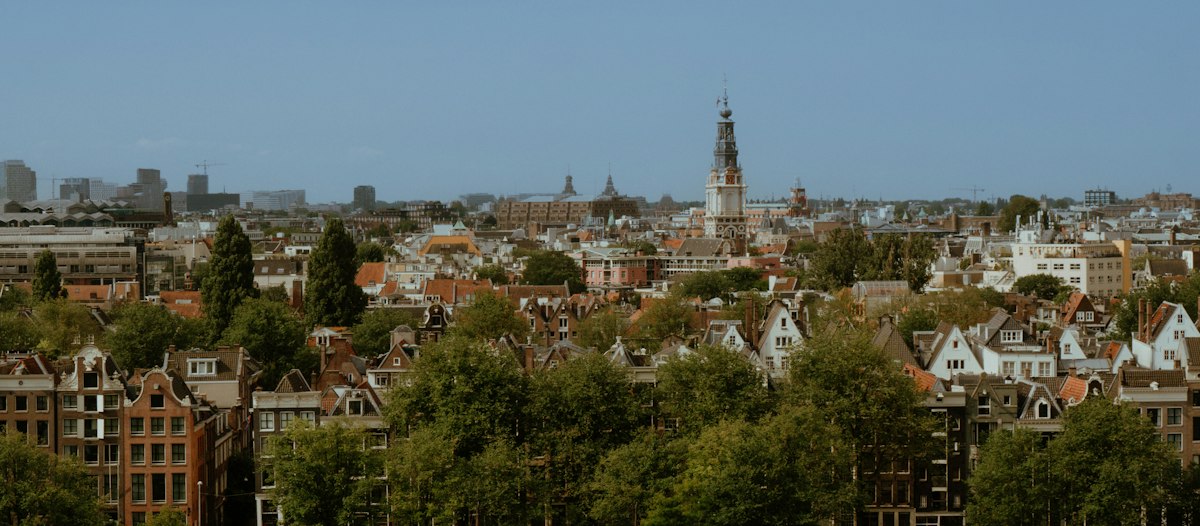 Old-town rooftops and church spires